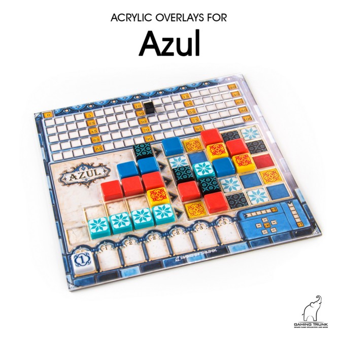 Acrylic overlays for the Azul player board