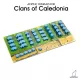 Acrylic overlays for the Clans of Caledonia player board. A set of four overlays