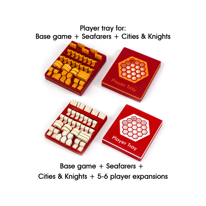 Settlers Organizer | Seafarers, Cities & knights | 5-6 Player Extensions | STL, 3MF Files only | 3d Printing files Settlers Organizer | Seafarers, Cities & knights | 5-6 Player Extensions | STL, 3MF Files only | 3d Printing files