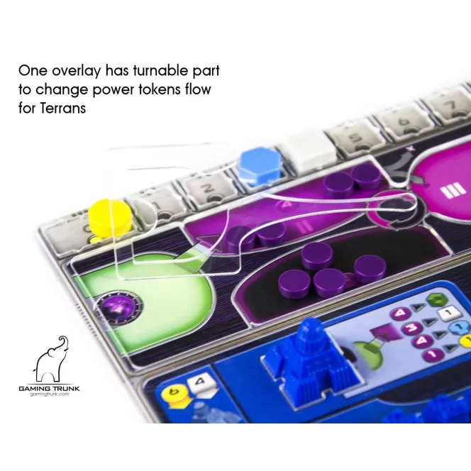 Acrylic overlays for the Gaia Project player board Acrylic overlays for the Gaia Project player board