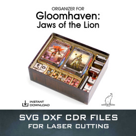 Digital file | Lion's Jaws Organizer for Gloomhaven: Jaws of the Lion