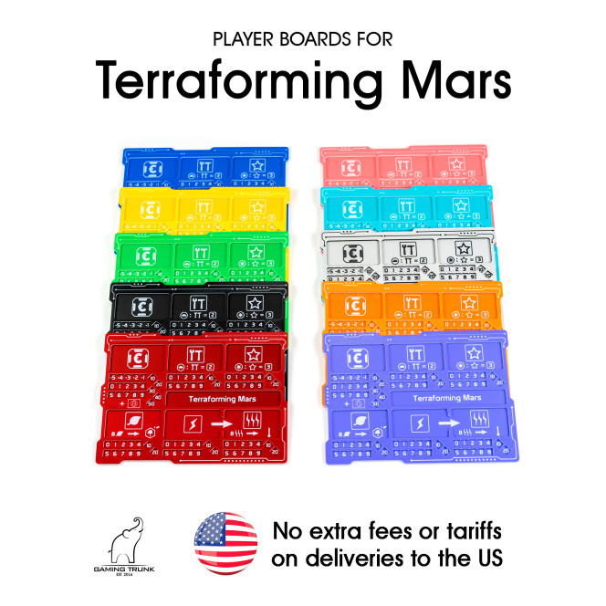 Player boards for Terraforming Mars | 3D printed player trays