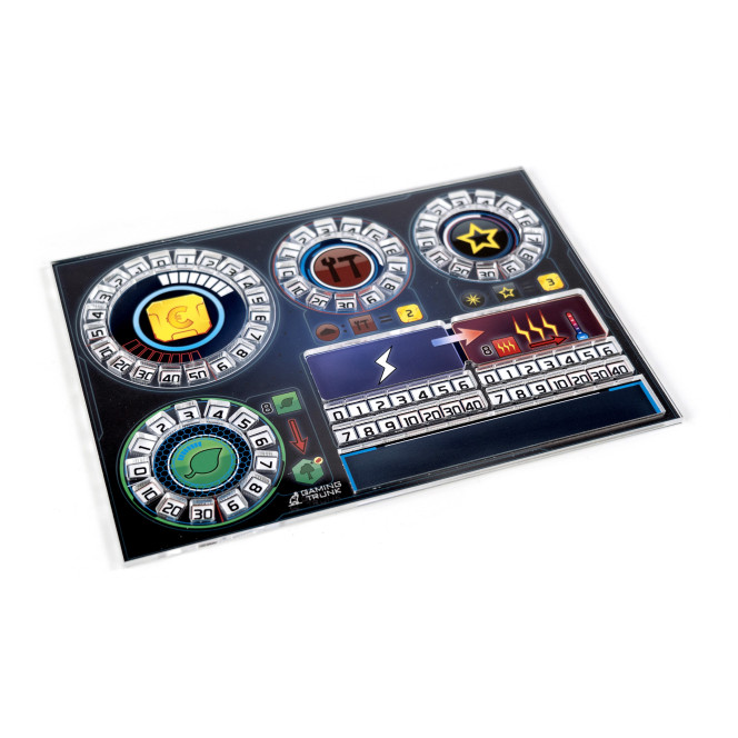 Acrylic overlay without backboard for Terraforming Mars player mats. Design 3 - CIRCLES Acrylic overlay without backboard for Terraforming Mars player mats. Design 3 - CIRCLES