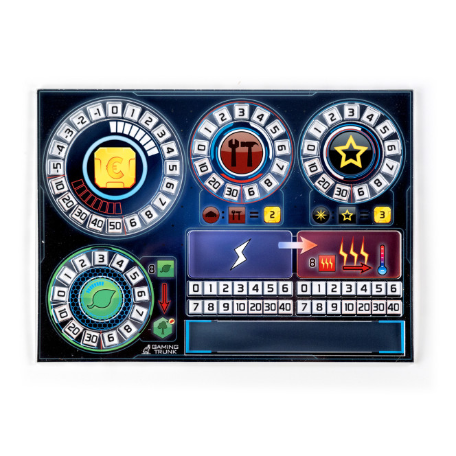 Acrylic overlay without backboard for Terraforming Mars player mats. Design 3 - CIRCLES Acrylic overlay without backboard for Terraforming Mars player mats. Design 3 - CIRCLES