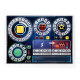 Acrylic overlay without backboard for Terraforming Mars player mats. Design 3 - CIRCLES