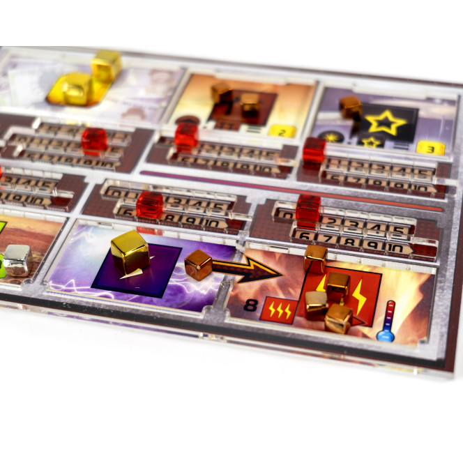 Acrylic overlay without backboard for Terraforming Mars player mats. Design 1 - ORIGINAL Acrylic overlay without backboard for Terraforming Mars player mats. Design 1 - ORIGINAL