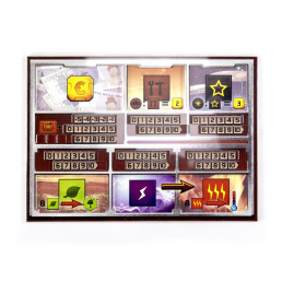 Acrylic overlay without backboard for Terraforming Mars player mats. Design 1 - ORIGINAL Acrylic overlay without backboard for Terraforming Mars player mats. Design 1 - ORIGINAL