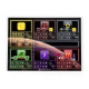 Acrylic overlay without backboard for Terraforming Mars player mats. Design 2 - SQUARES